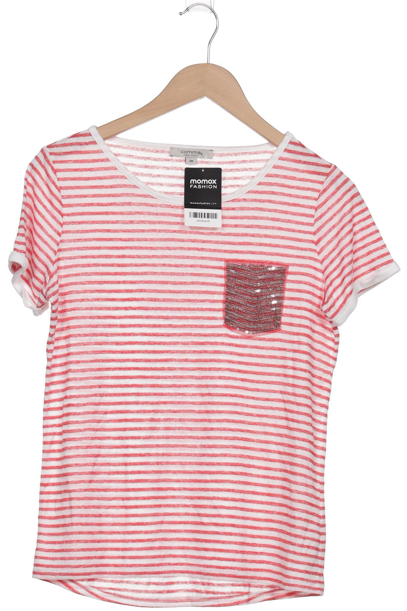 

Comma Damen T-Shirt, weiß, Gr. 36