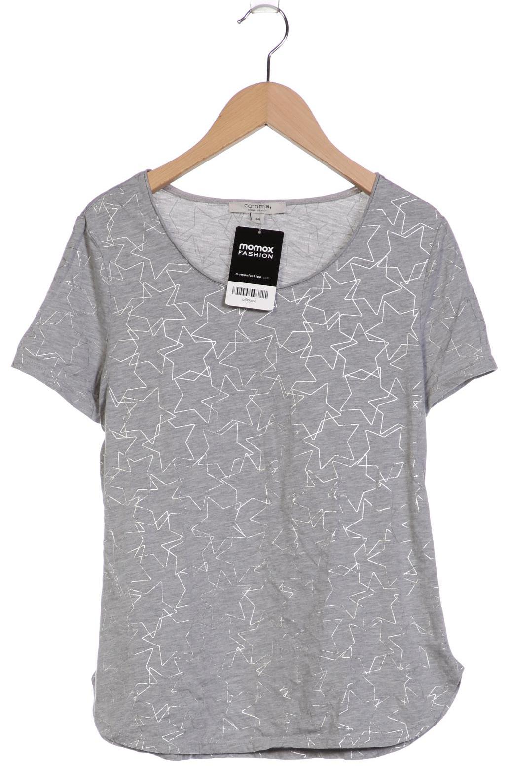 

Comma Damen T-Shirt, grau, Gr. 34