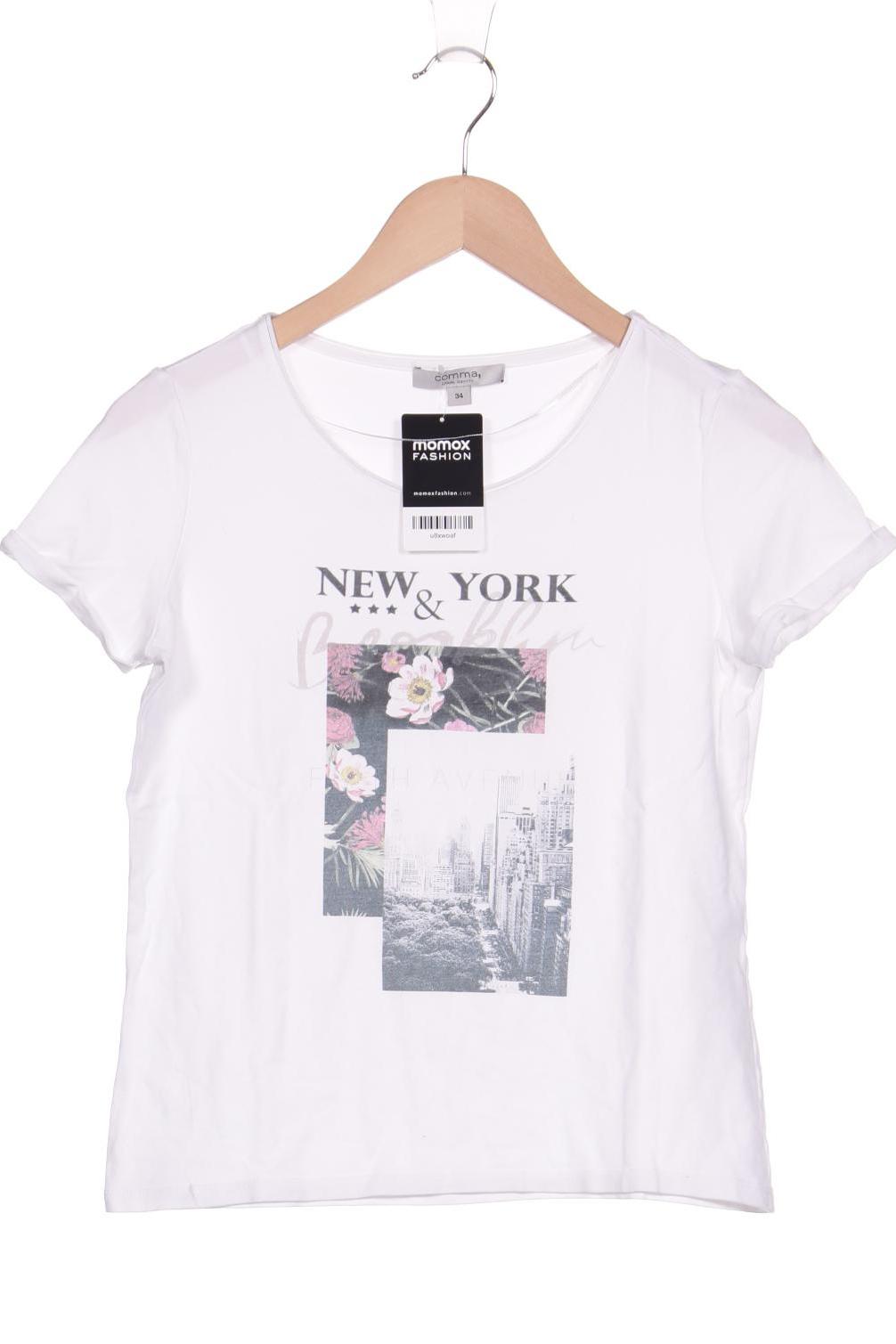 

Comma Damen T-Shirt, weiß