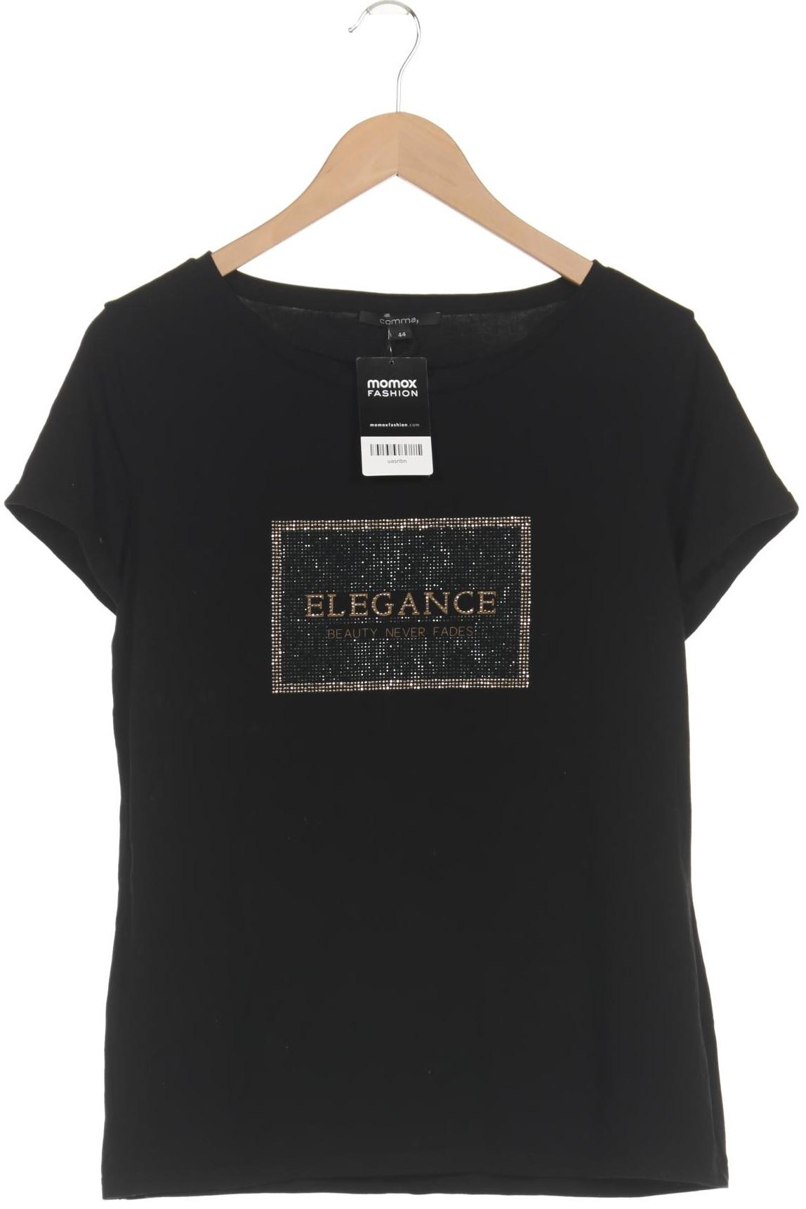

Comma Damen T-Shirt, schwarz, Gr. 44