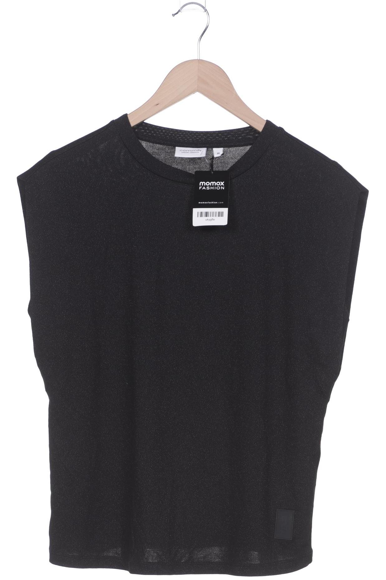 

Comma Damen T-Shirt, schwarz, Gr. 36