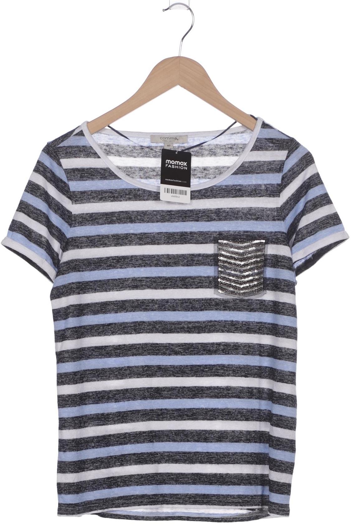 

Comma Damen T-Shirt, marineblau, Gr. 40