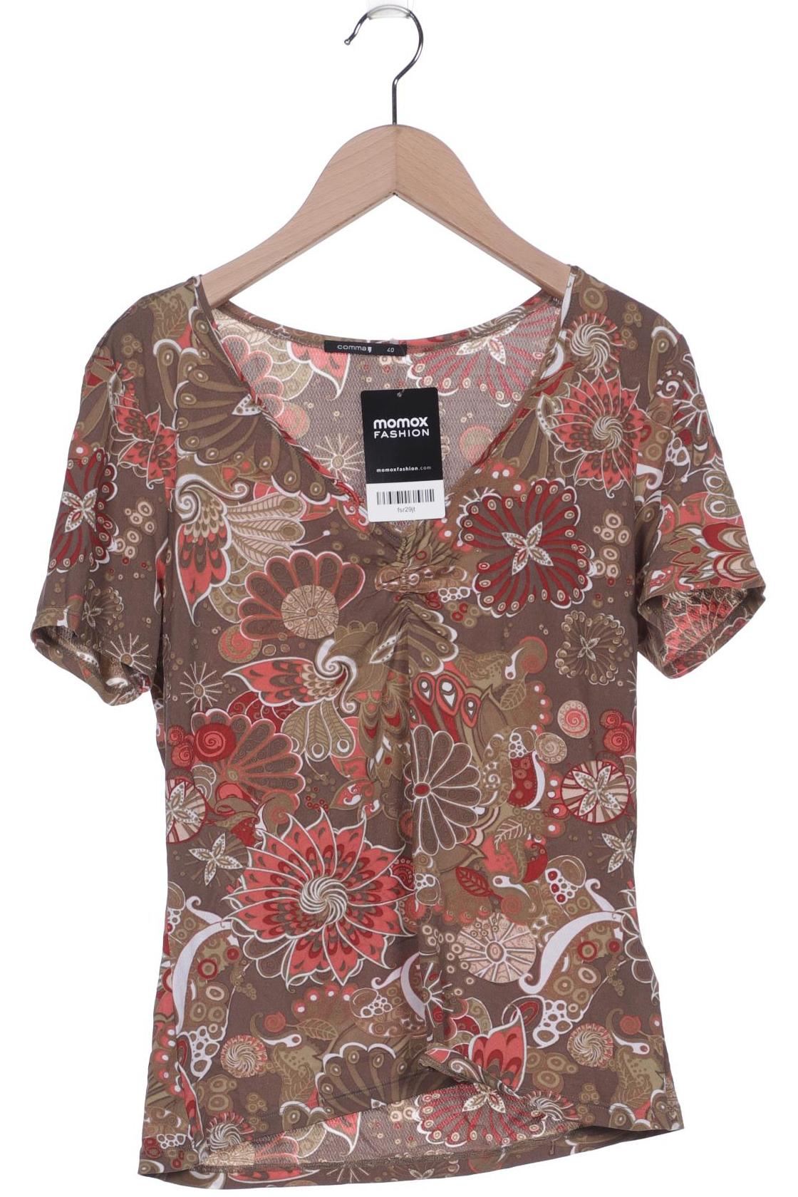 

Comma Damen T-Shirt, braun, Gr. 40