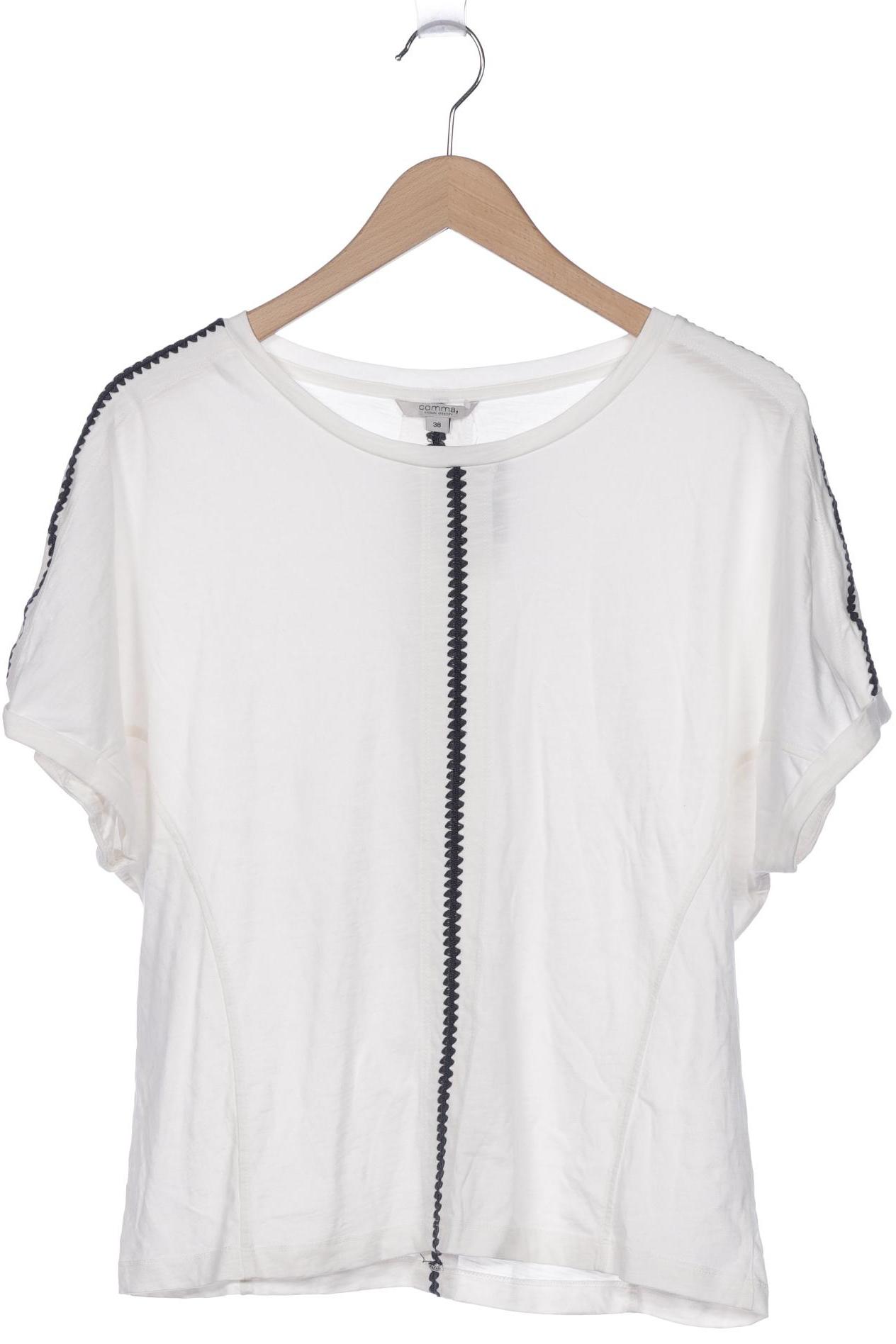 

Comma Damen T-Shirt, cremeweiß, Gr. 38