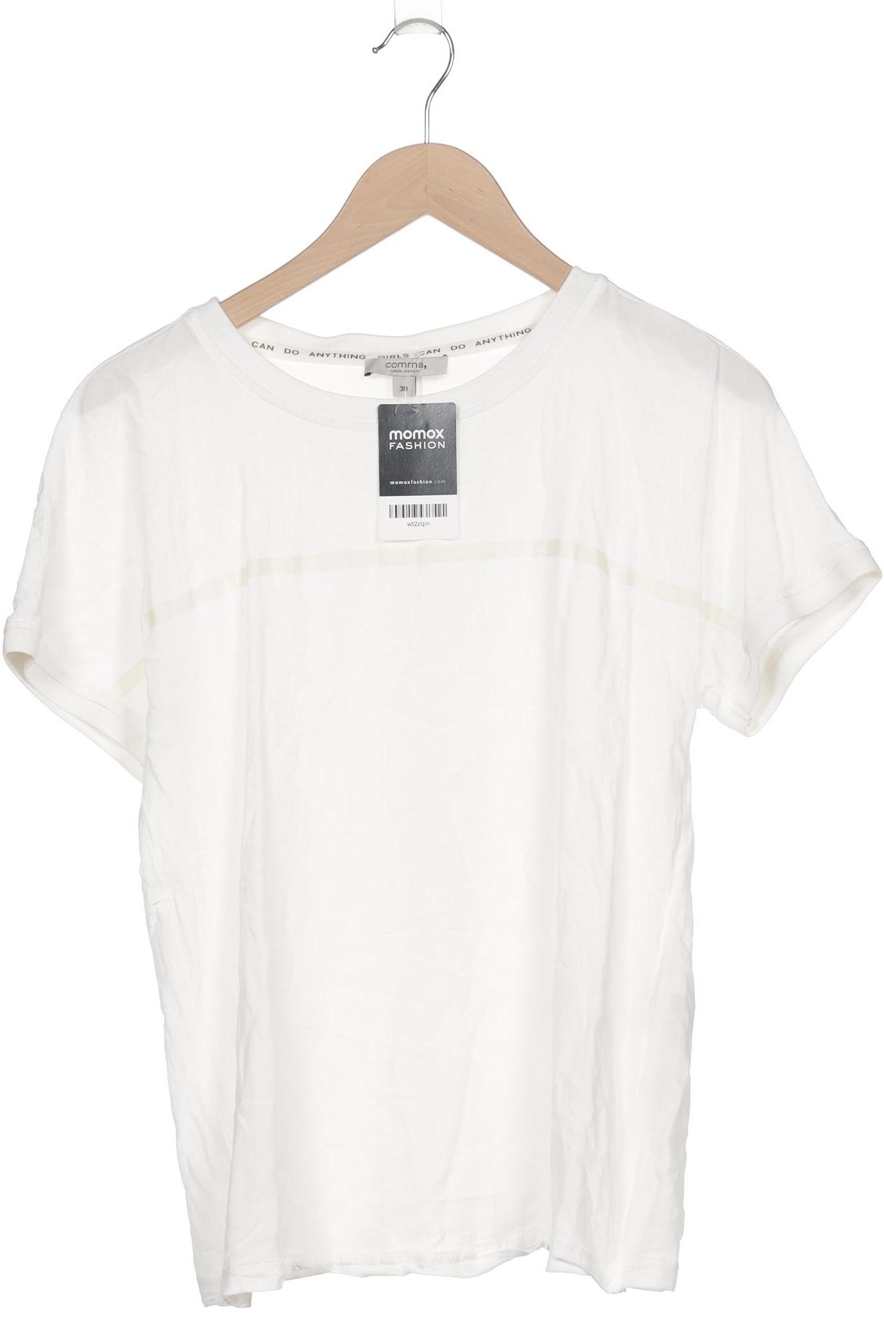 

Comma Damen T-Shirt, weiß, Gr. 38