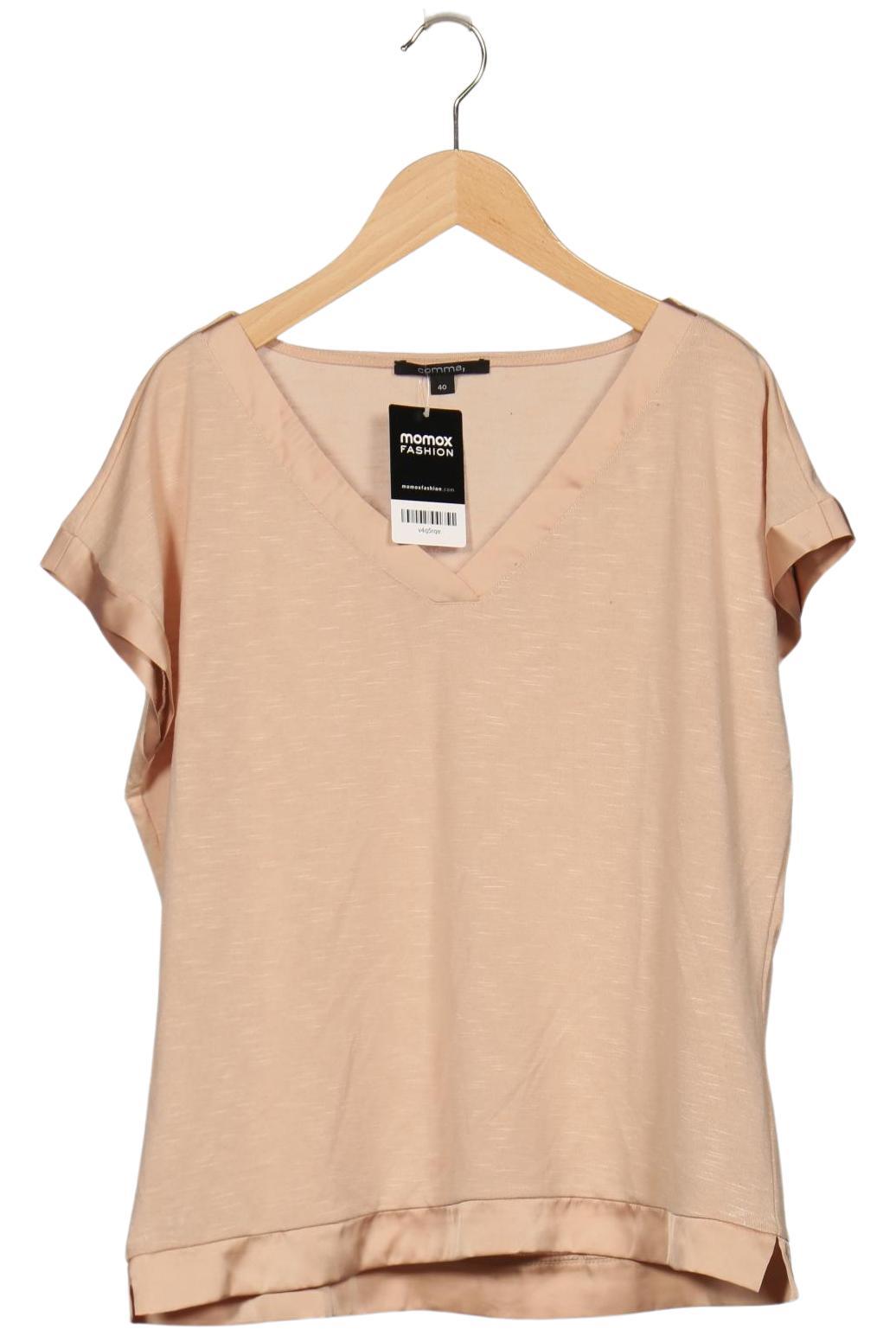 

Comma Damen T-Shirt, beige, Gr. 40