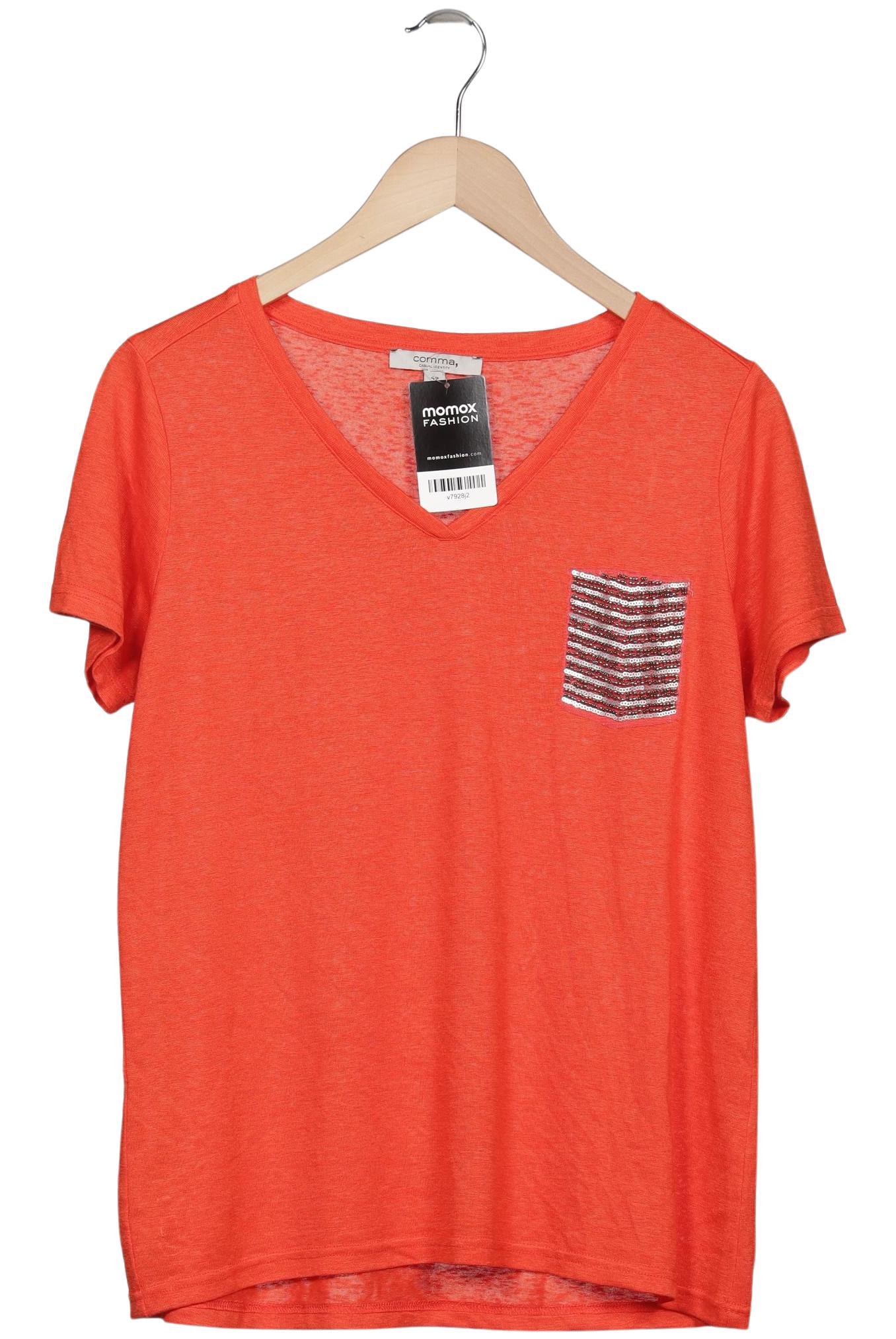 

Comma Damen T-Shirt, orange, Gr. 42