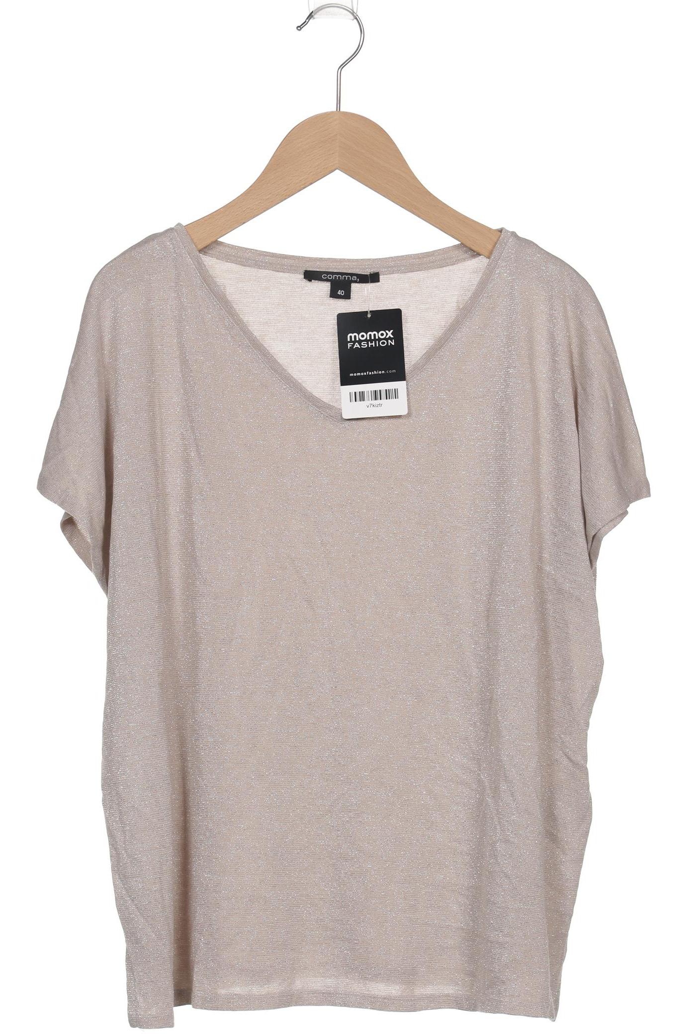 

Comma Damen T-Shirt, beige, Gr. 40