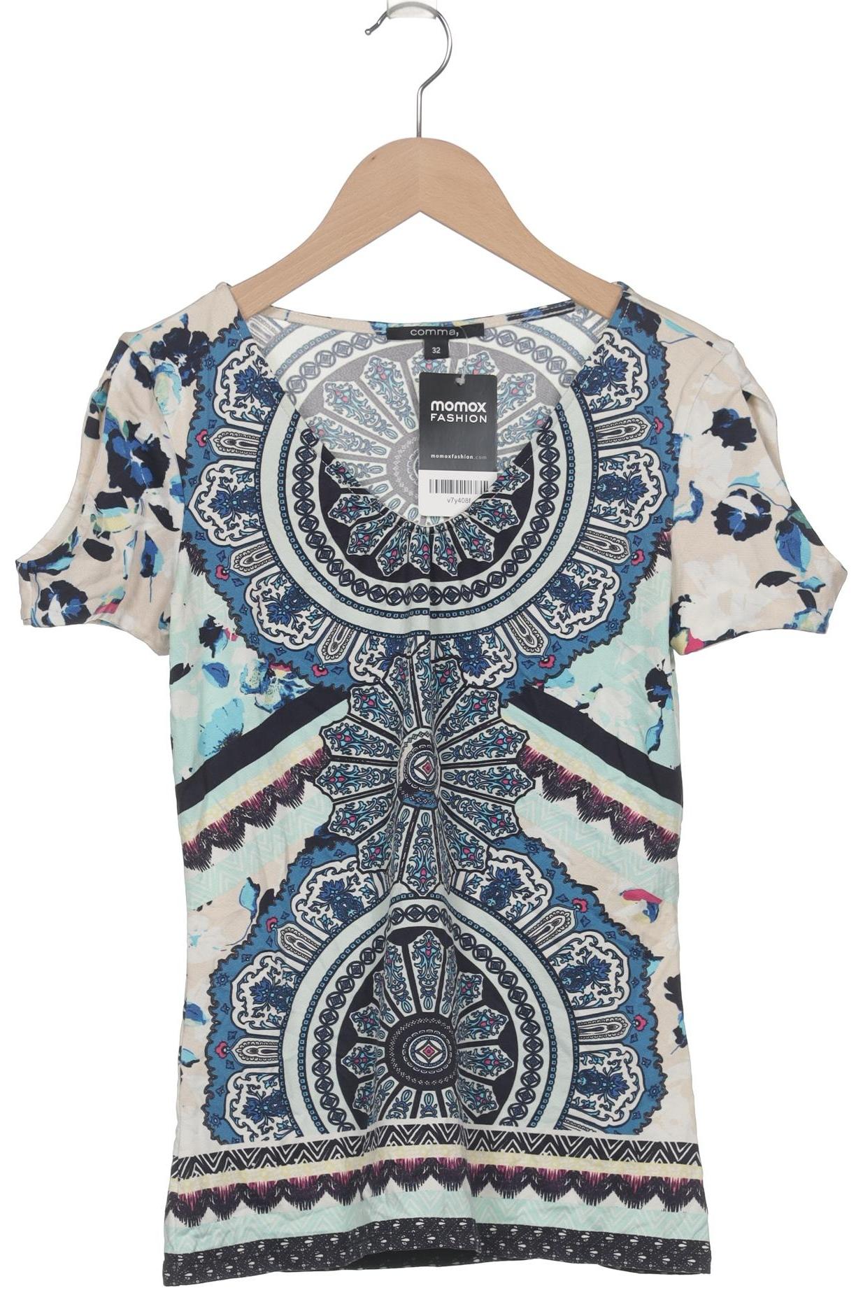 

Comma Damen T-Shirt, mehrfarbig, Gr. 32