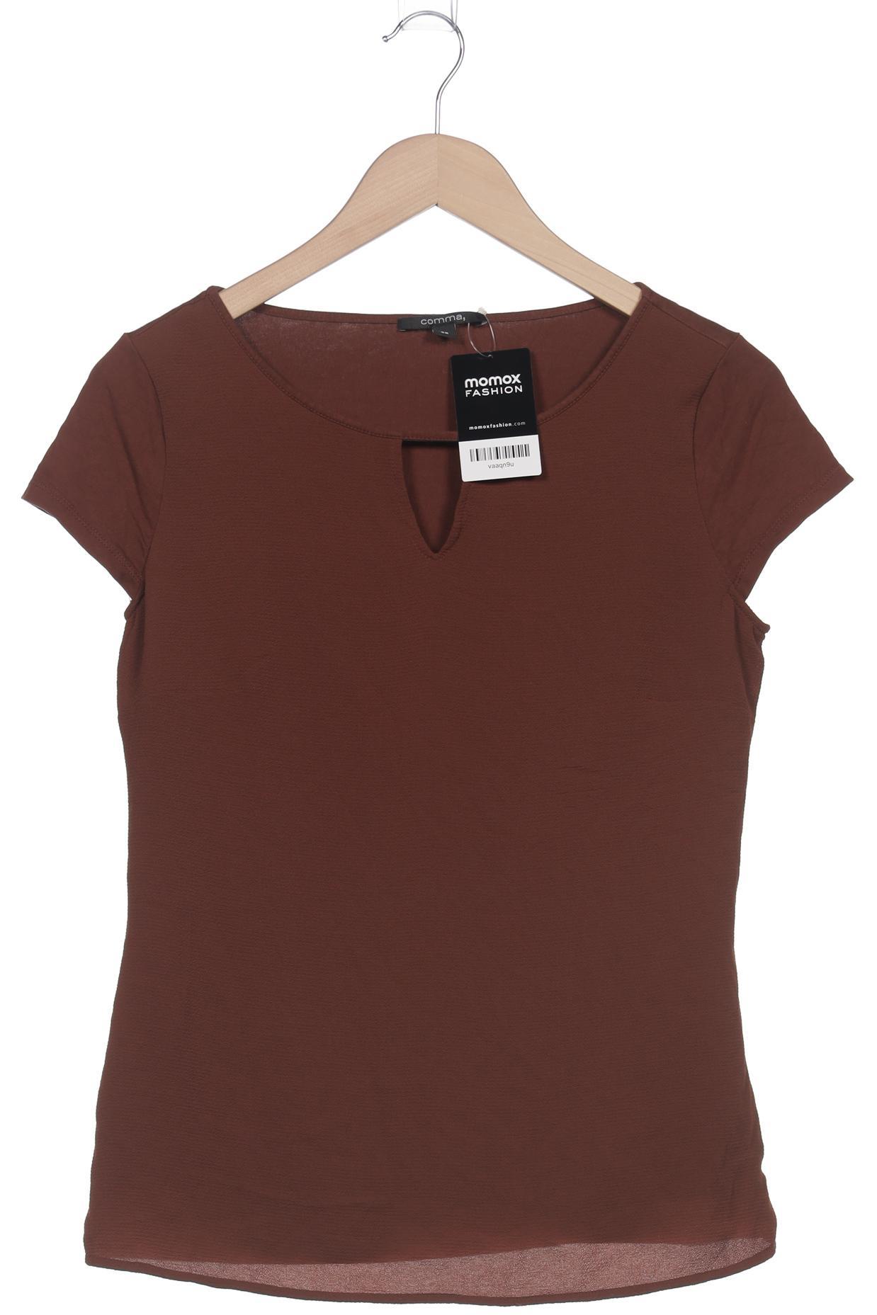 

Comma Damen T-Shirt, braun, Gr. 38