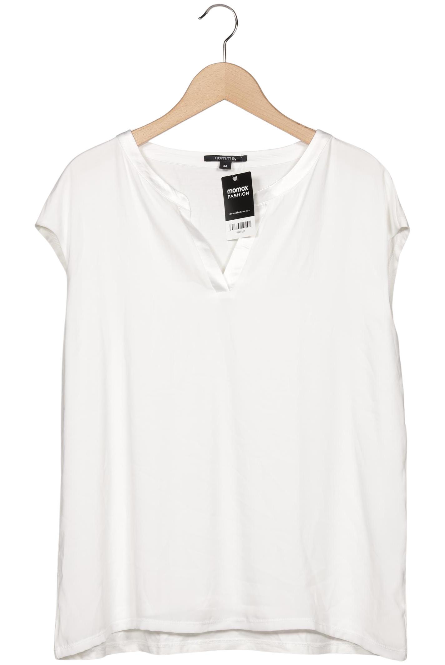 

Comma Damen T-Shirt, weiß, Gr. 44