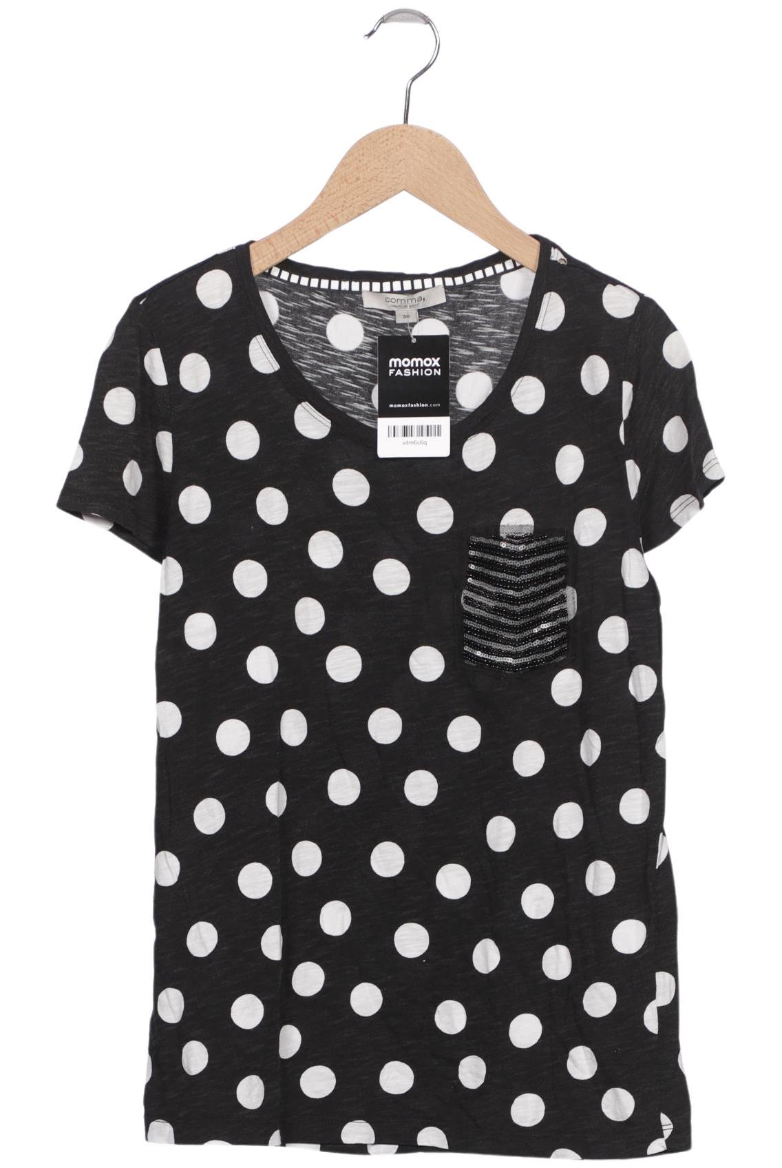 

Comma Damen T-Shirt, schwarz, Gr. 36