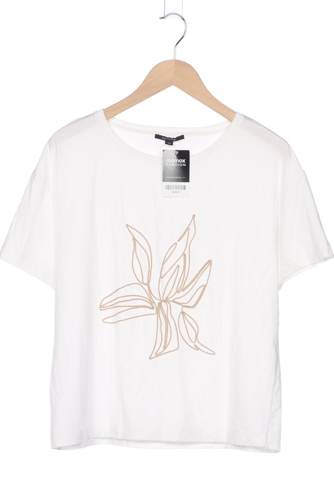

Comma Damen T-Shirt, weiß, Gr. 40