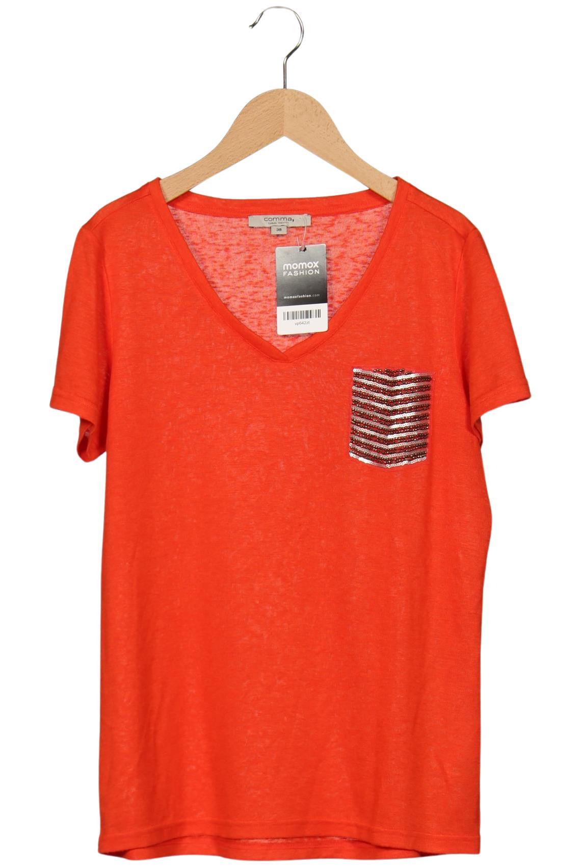 

Comma Damen T-Shirt, orange, Gr. 38