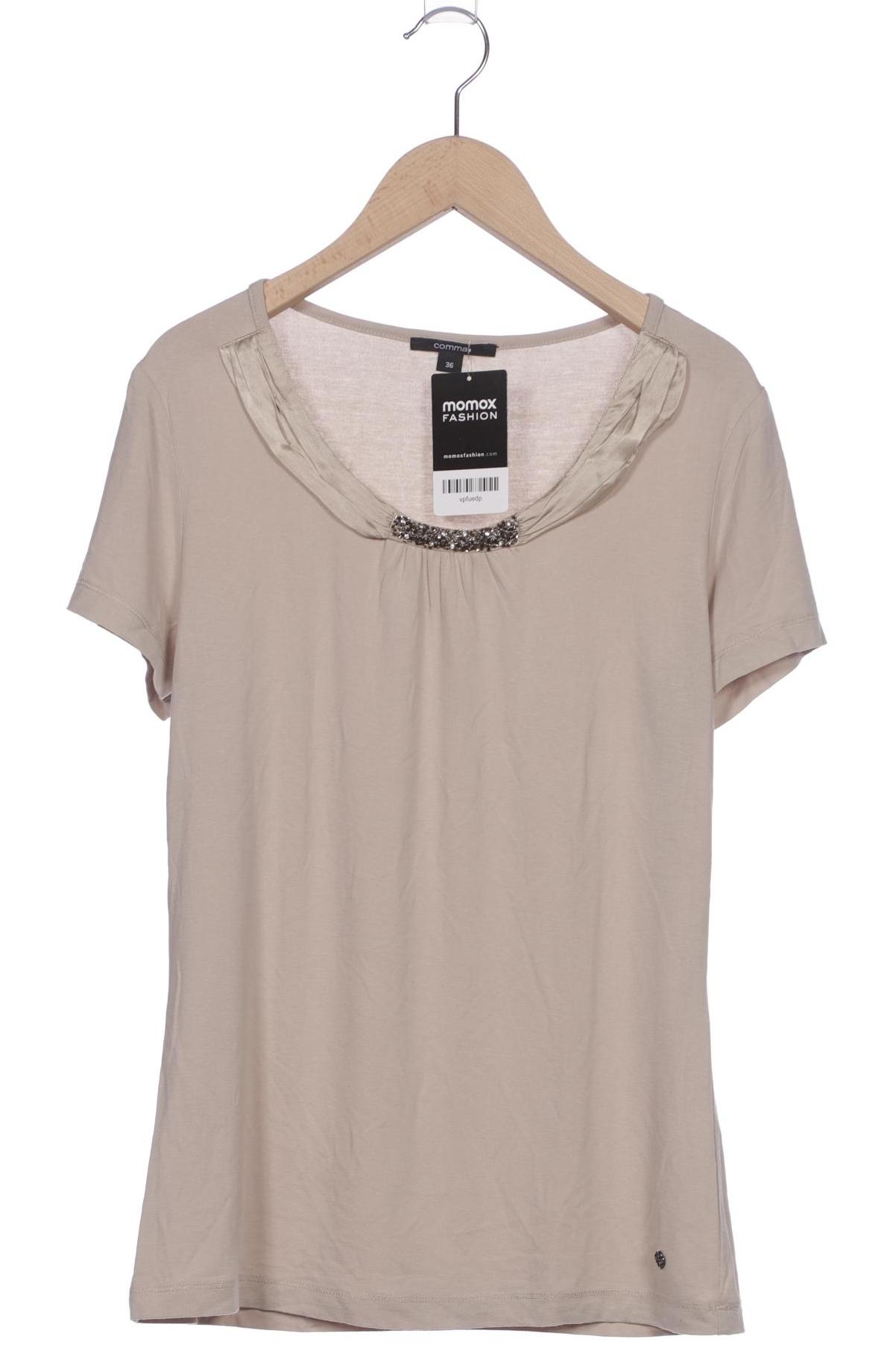 

Comma Damen T-Shirt, beige, Gr. 36