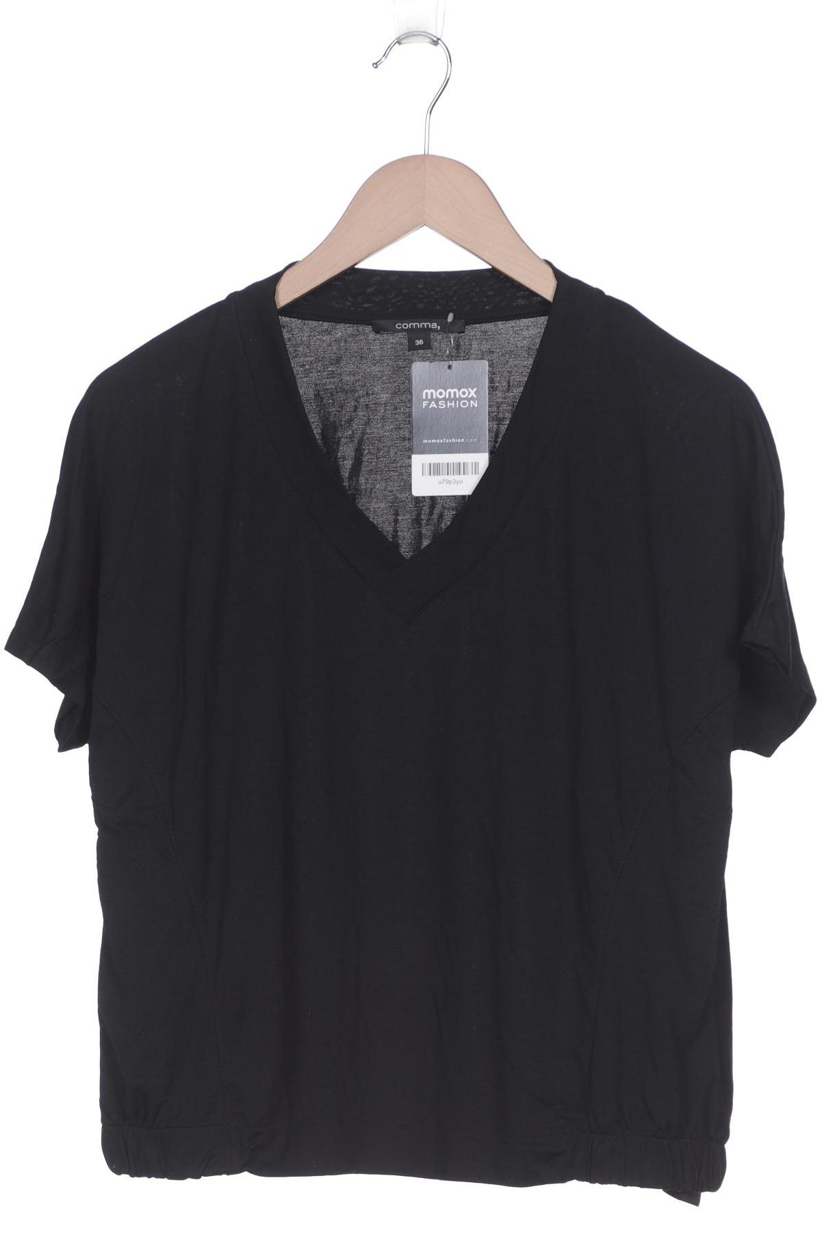 

Comma Damen T-Shirt, schwarz, Gr. 36