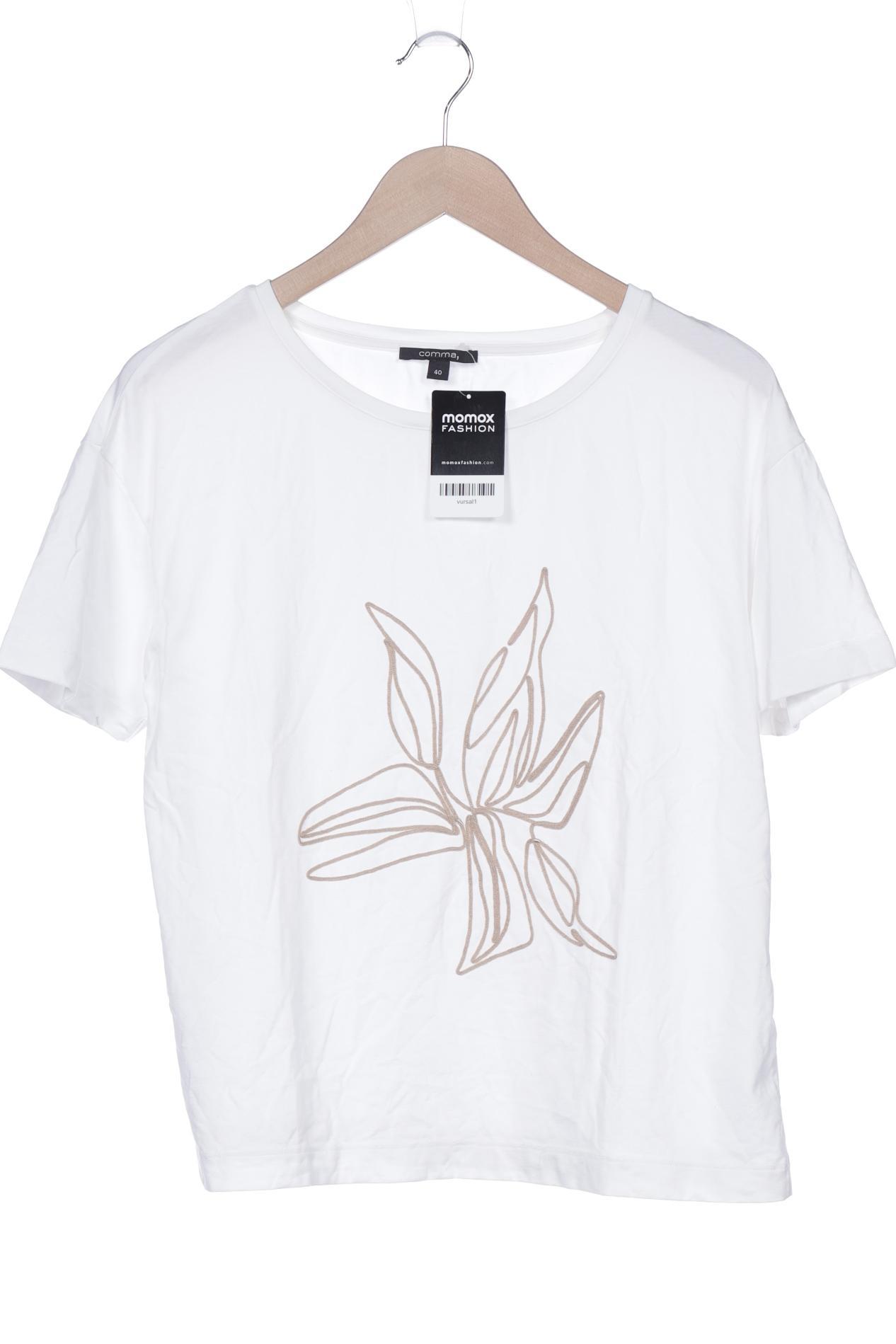 

Comma Damen T-Shirt, weiß, Gr. 40