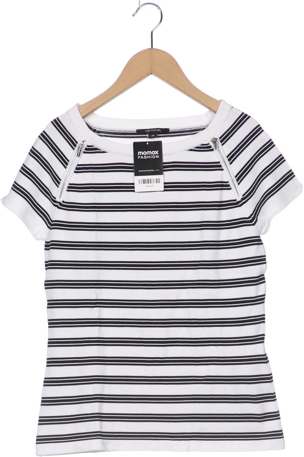 

Comma Damen T-Shirt, weiß, Gr. 38