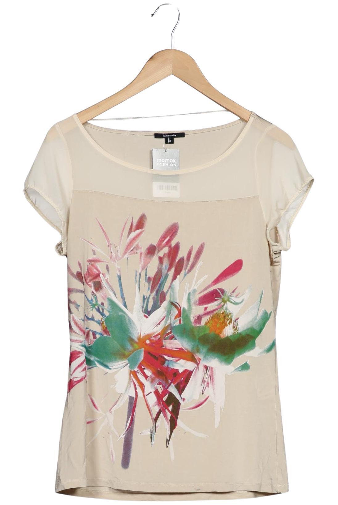 

Comma Damen T-Shirt, beige, Gr. 40