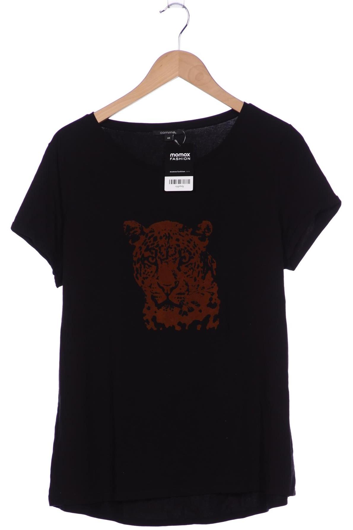 

Comma Damen T-Shirt, schwarz, Gr. 46