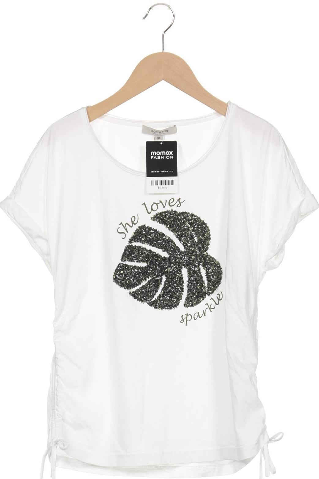 

Comma Damen T-Shirt, weiß, Gr. 36
