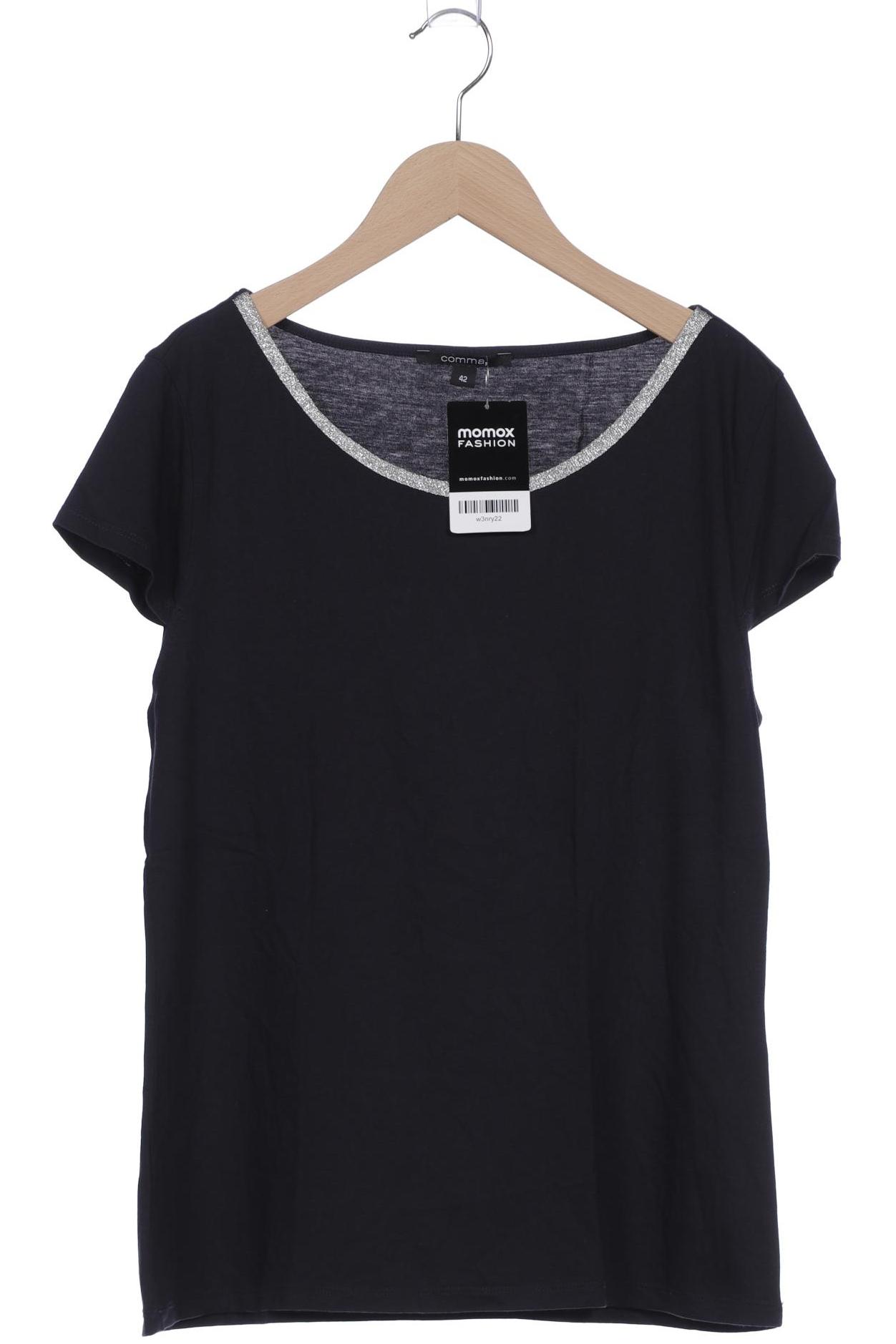 

Comma Damen T-Shirt, marineblau, Gr. 42