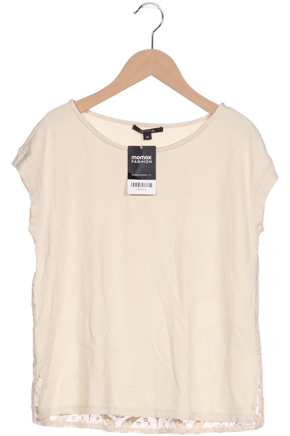 

Comma Damen T-Shirt, cremeweiß