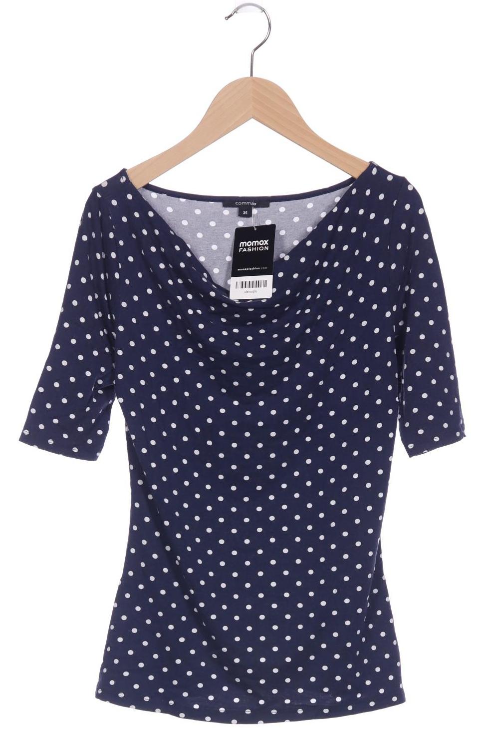 

Comma Damen T-Shirt, marineblau, Gr. 34
