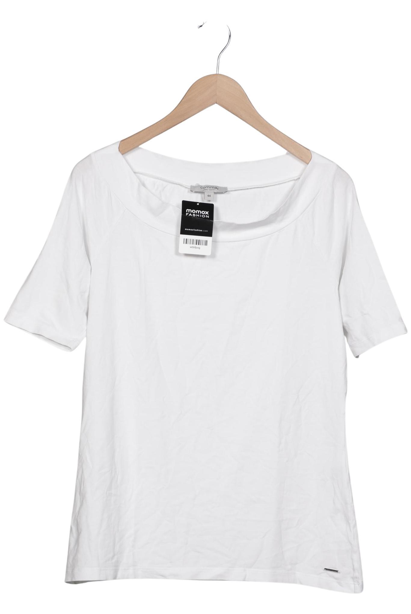 

Comma Damen T-Shirt, weiß, Gr. 44