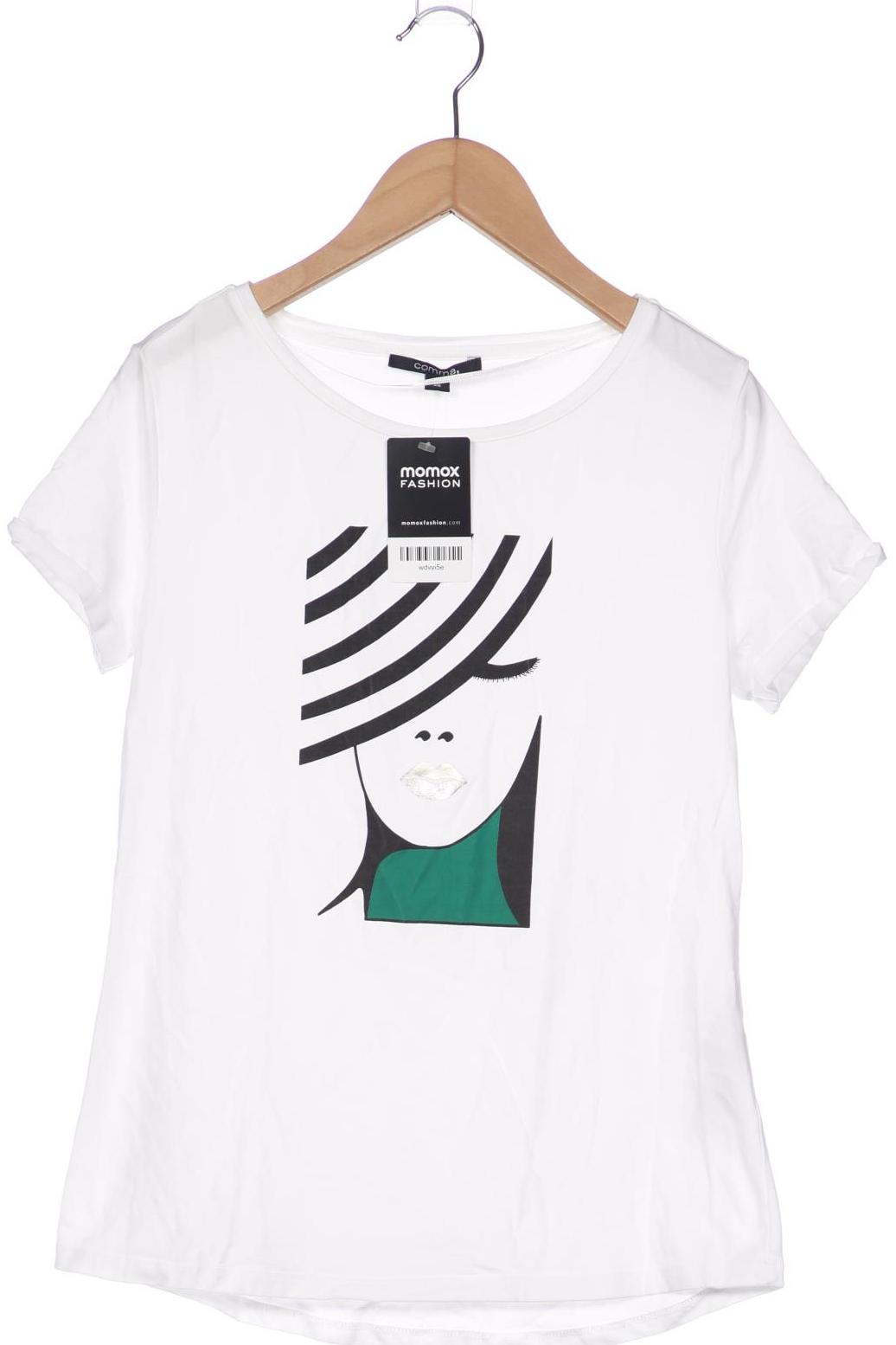 

Comma Damen T-Shirt, weiß, Gr. 36