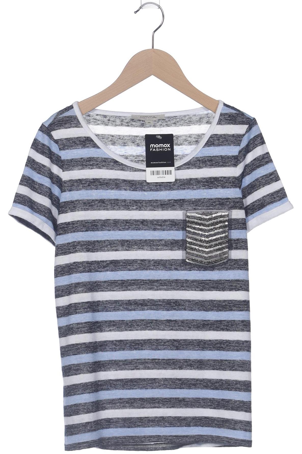 

Comma Damen T-Shirt, marineblau, Gr. 34