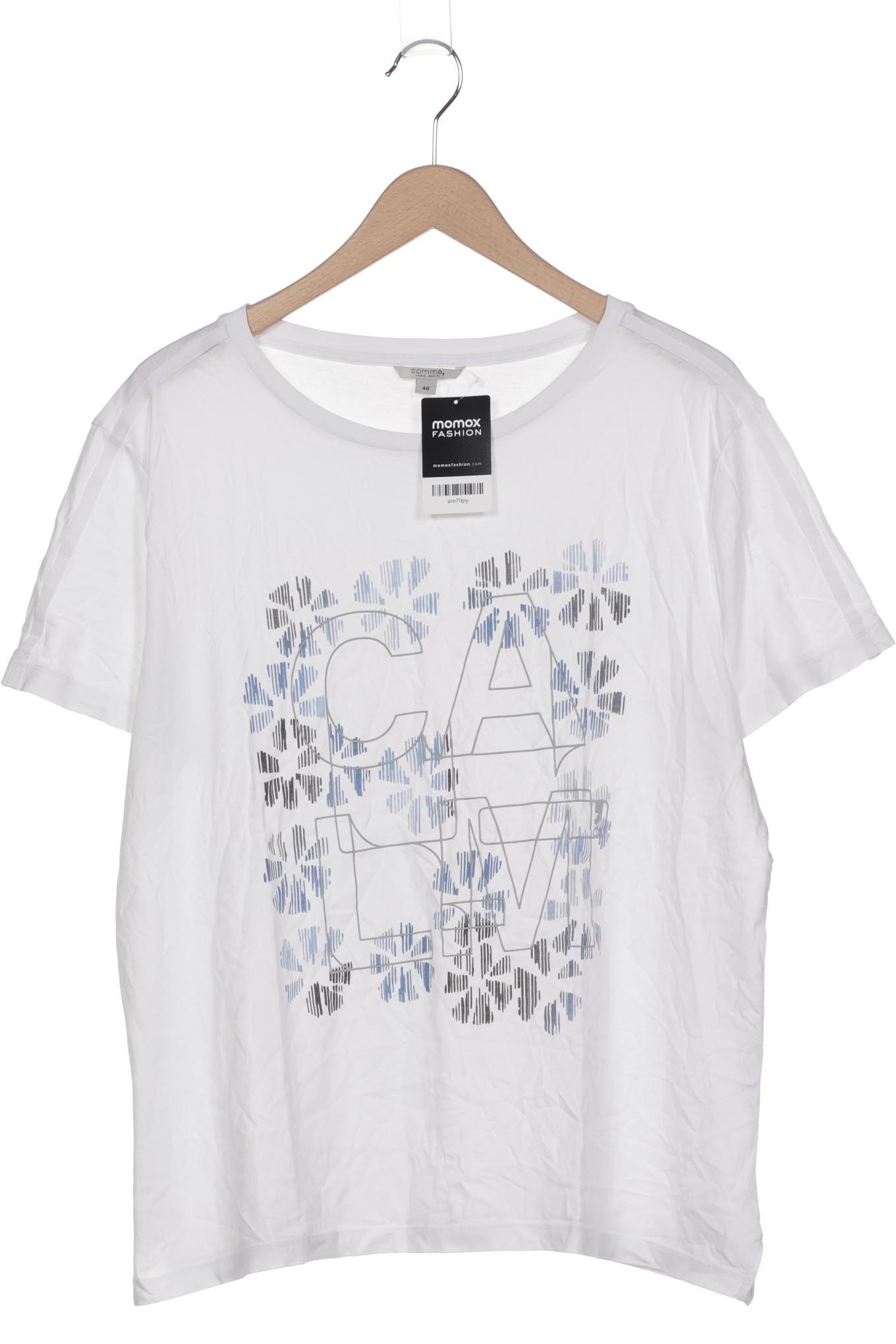 

Comma Damen T-Shirt, weiß, Gr. 46
