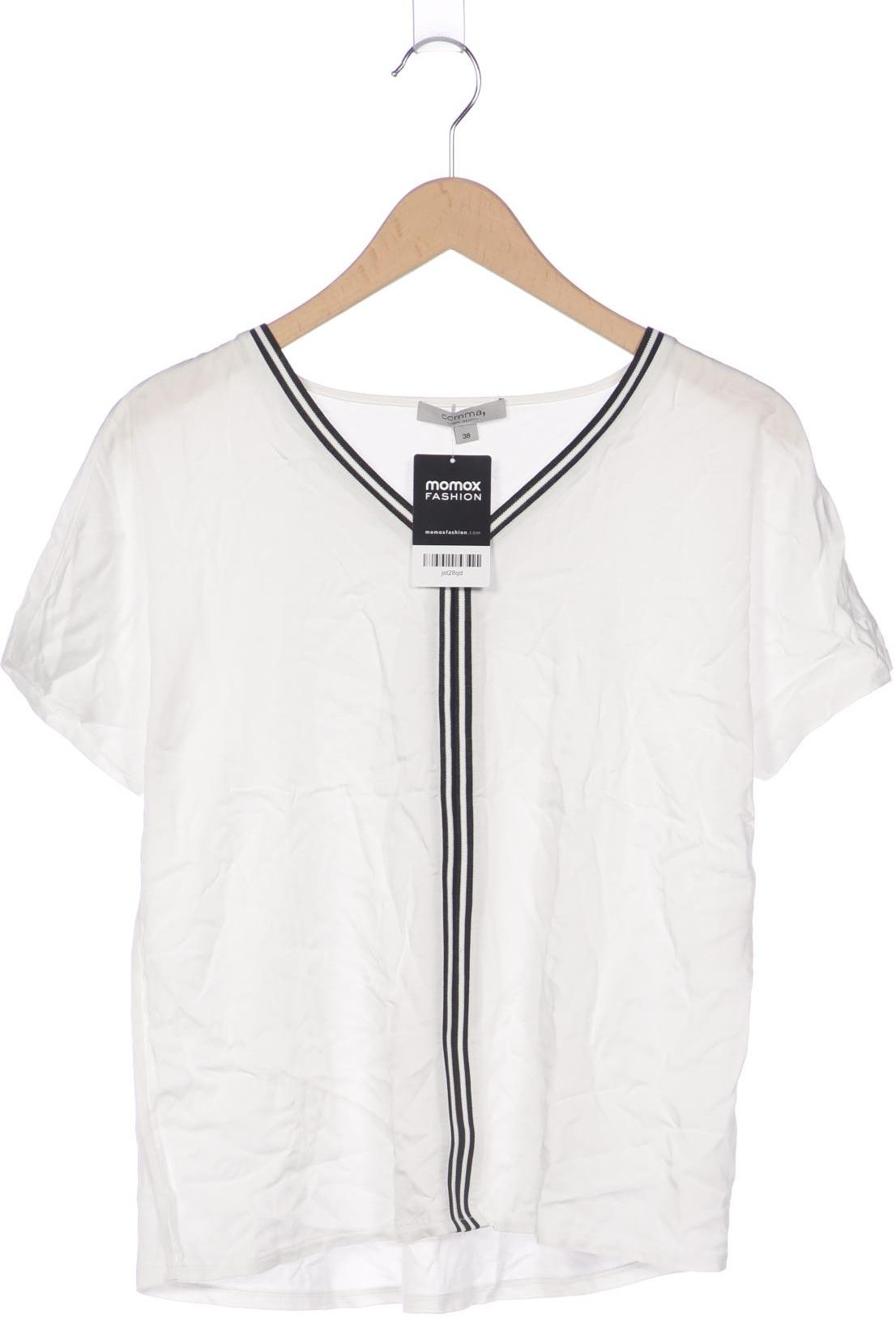 

Comma Damen T-Shirt, weiß, Gr. 38