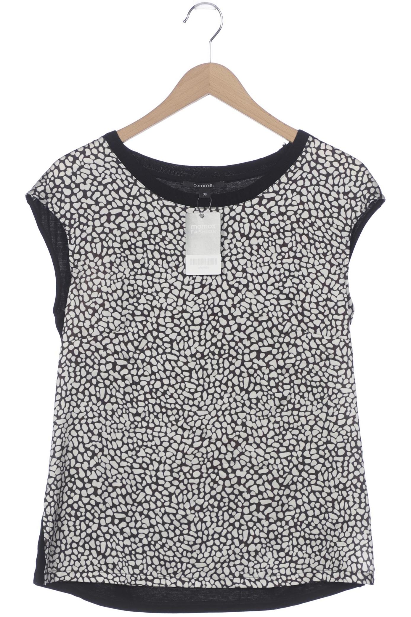 

Comma Damen T-Shirt, schwarz, Gr. 36