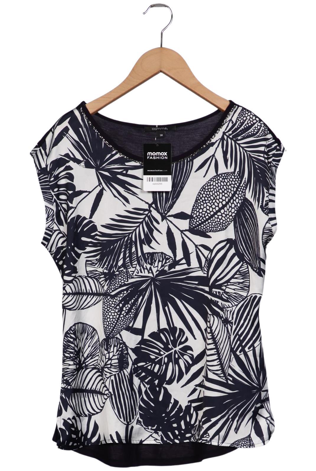 

Comma Damen T-Shirt, marineblau, Gr. 38