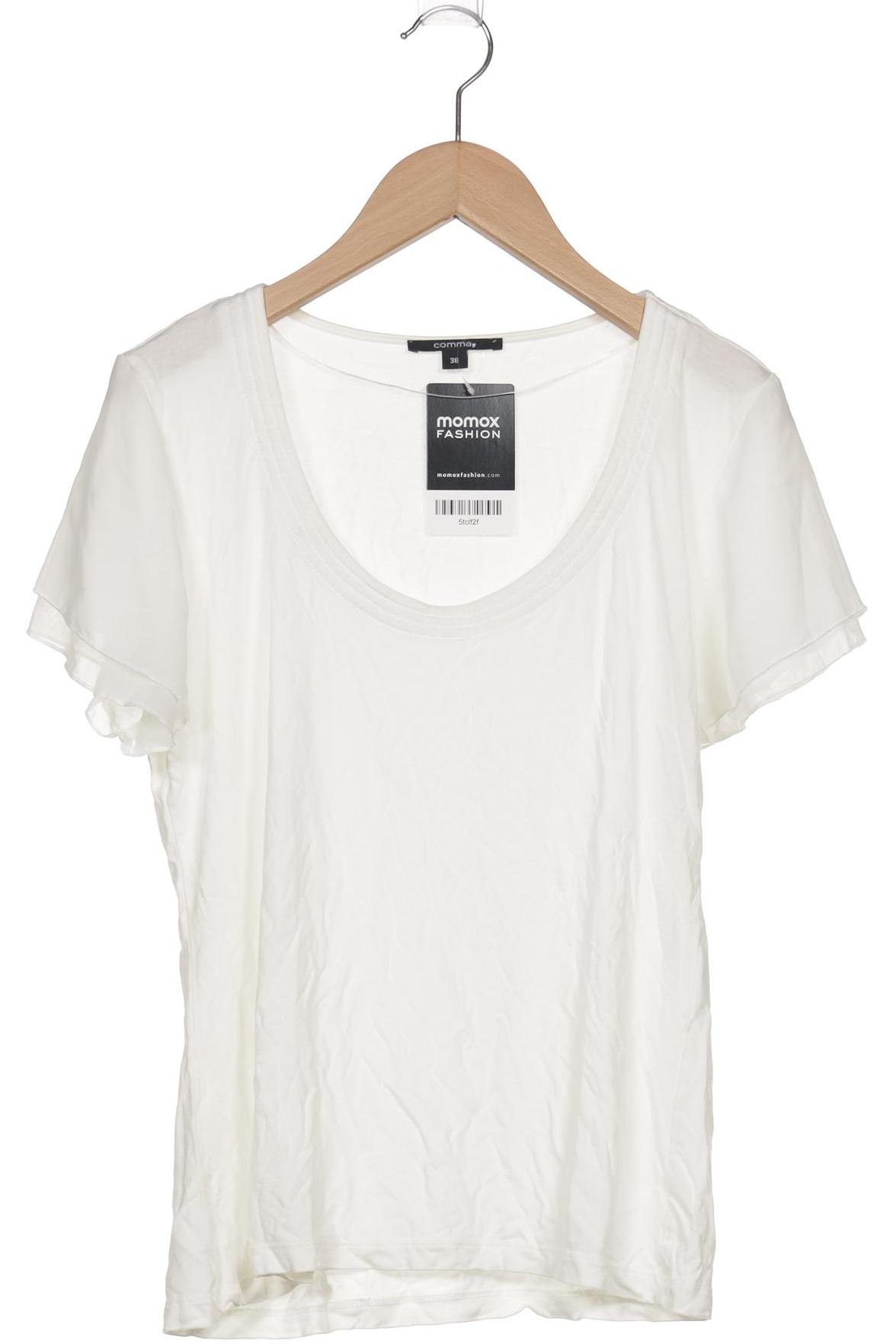 

Comma Damen T-Shirt, cremeweiß, Gr. 38