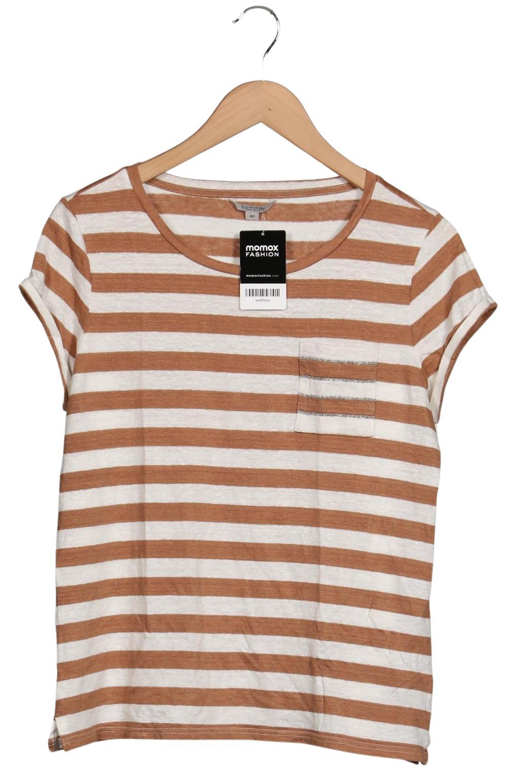 

Comma Damen T-Shirt, beige, Gr. 40