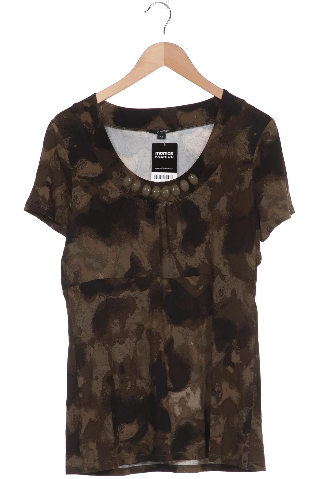 

Comma Damen T-Shirt, braun, Gr. 42