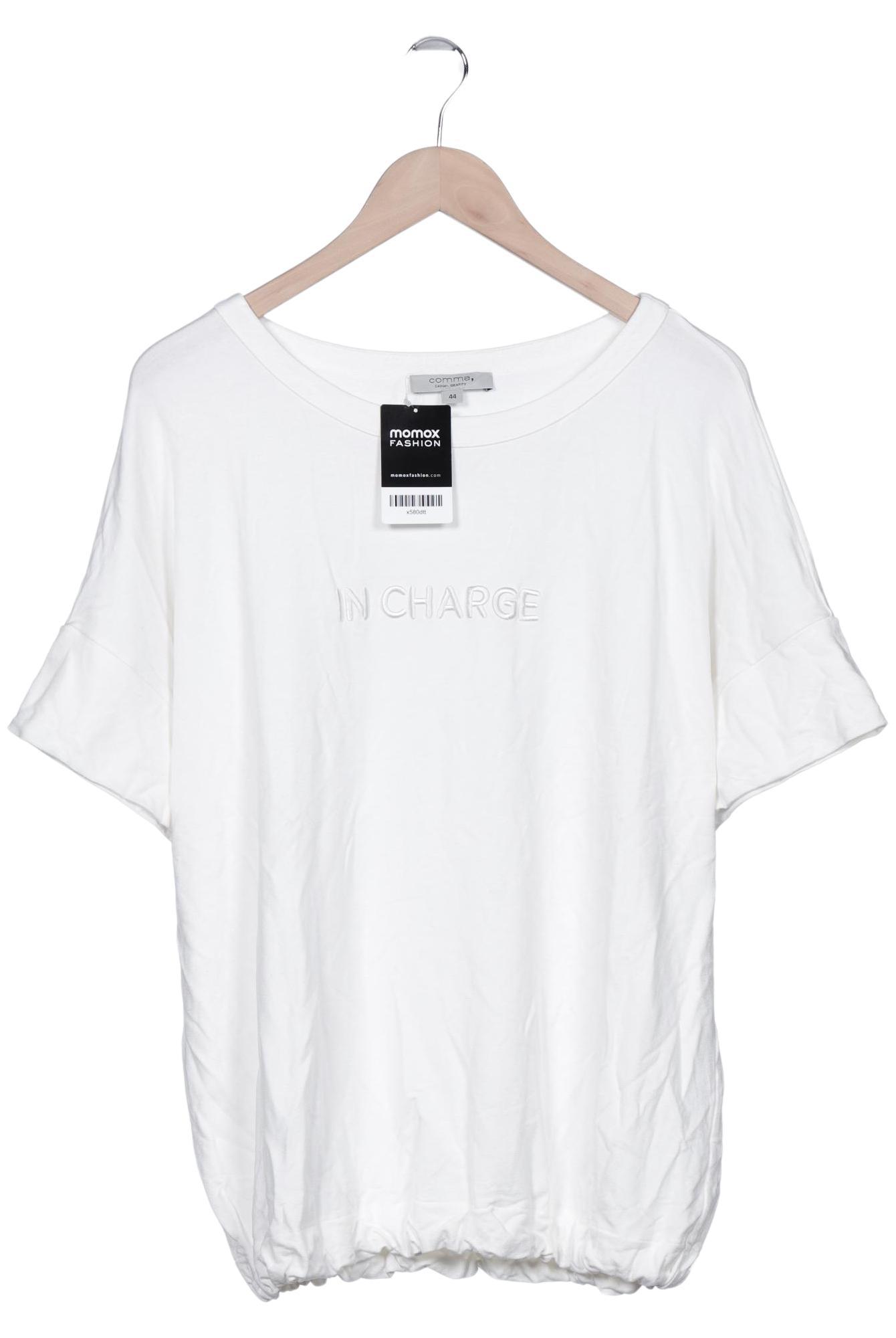 

Comma Damen T-Shirt, weiß, Gr. 44