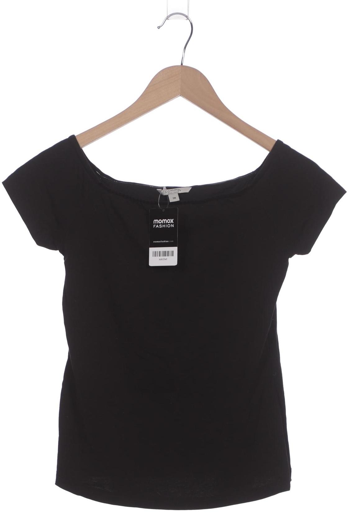 

Comma Damen T-Shirt, schwarz, Gr. 36