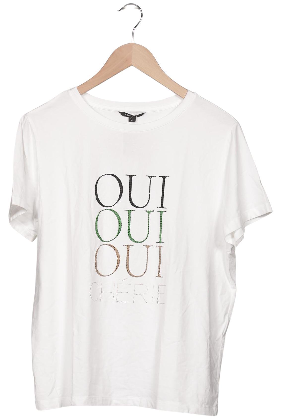 

Comma Damen T-Shirt, weiß, Gr. 42