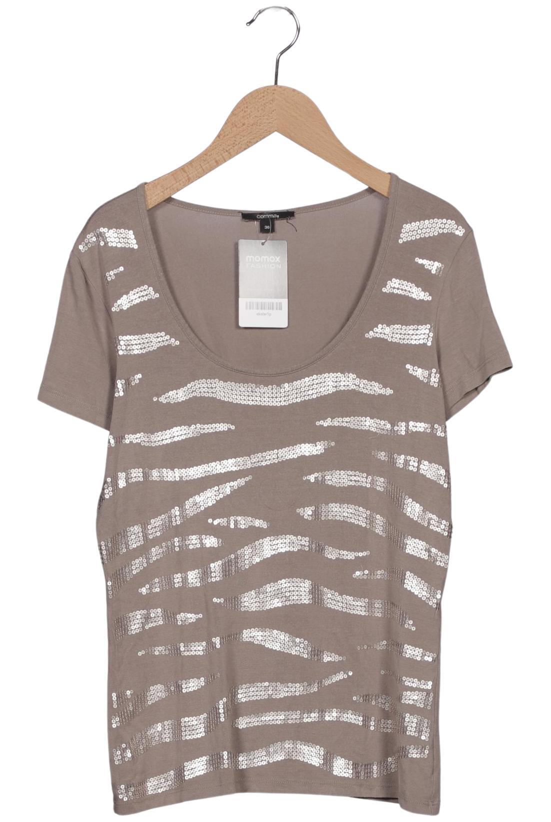 

Comma Damen T-Shirt, beige, Gr. 36