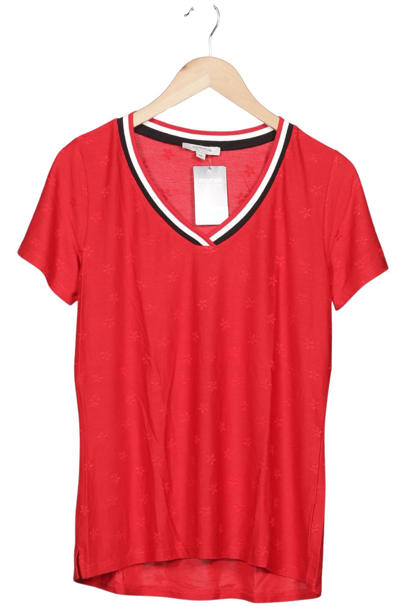 

Comma Damen T-Shirt, rot, Gr. 42