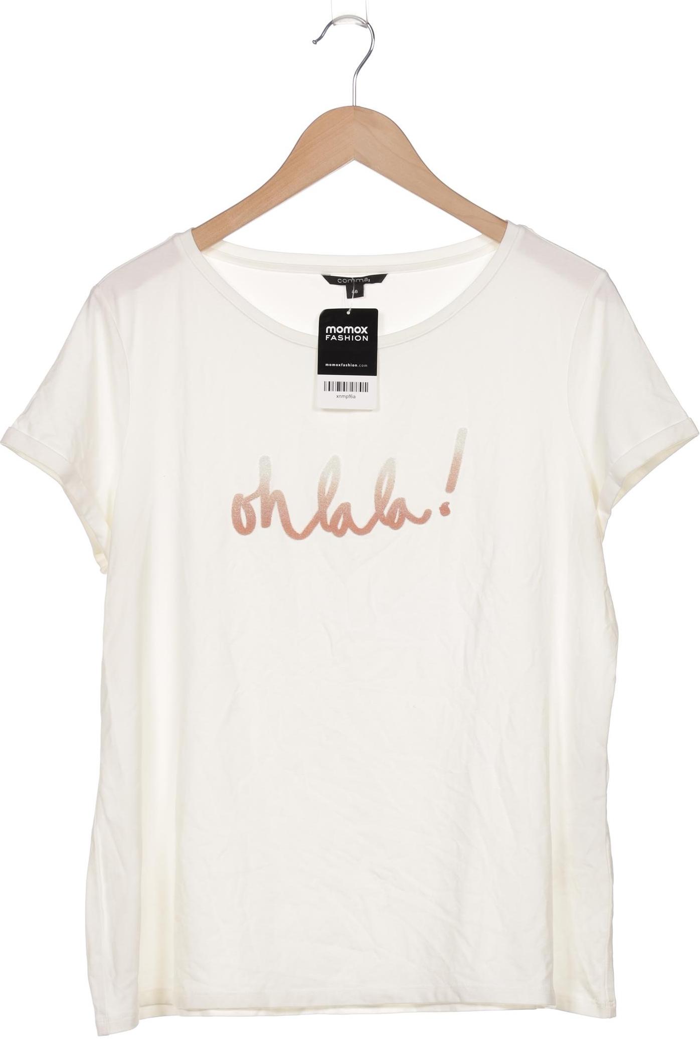 

Comma Damen T-Shirt, cremeweiß, Gr. 46