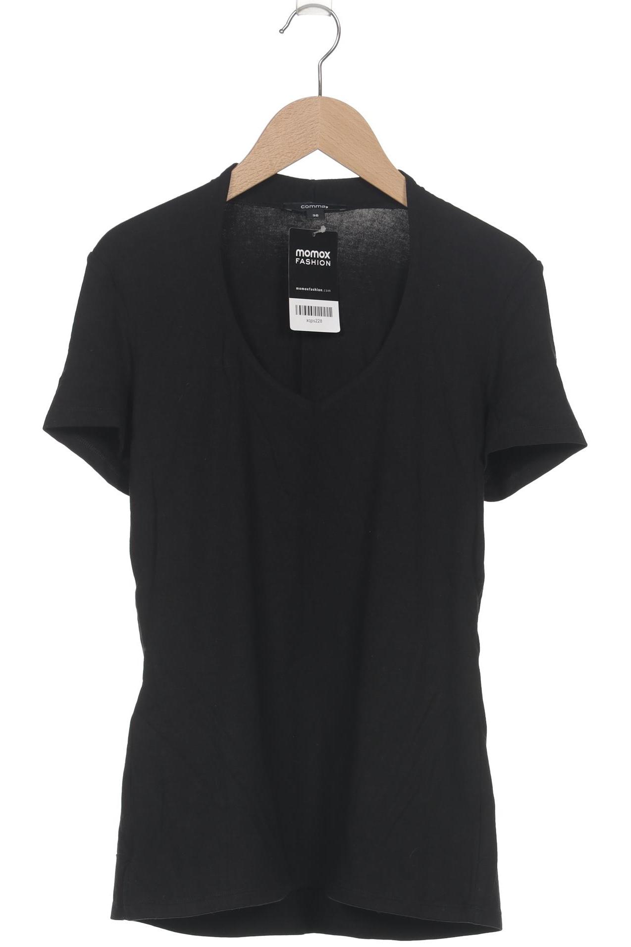 

Comma Damen T-Shirt, schwarz, Gr. 36