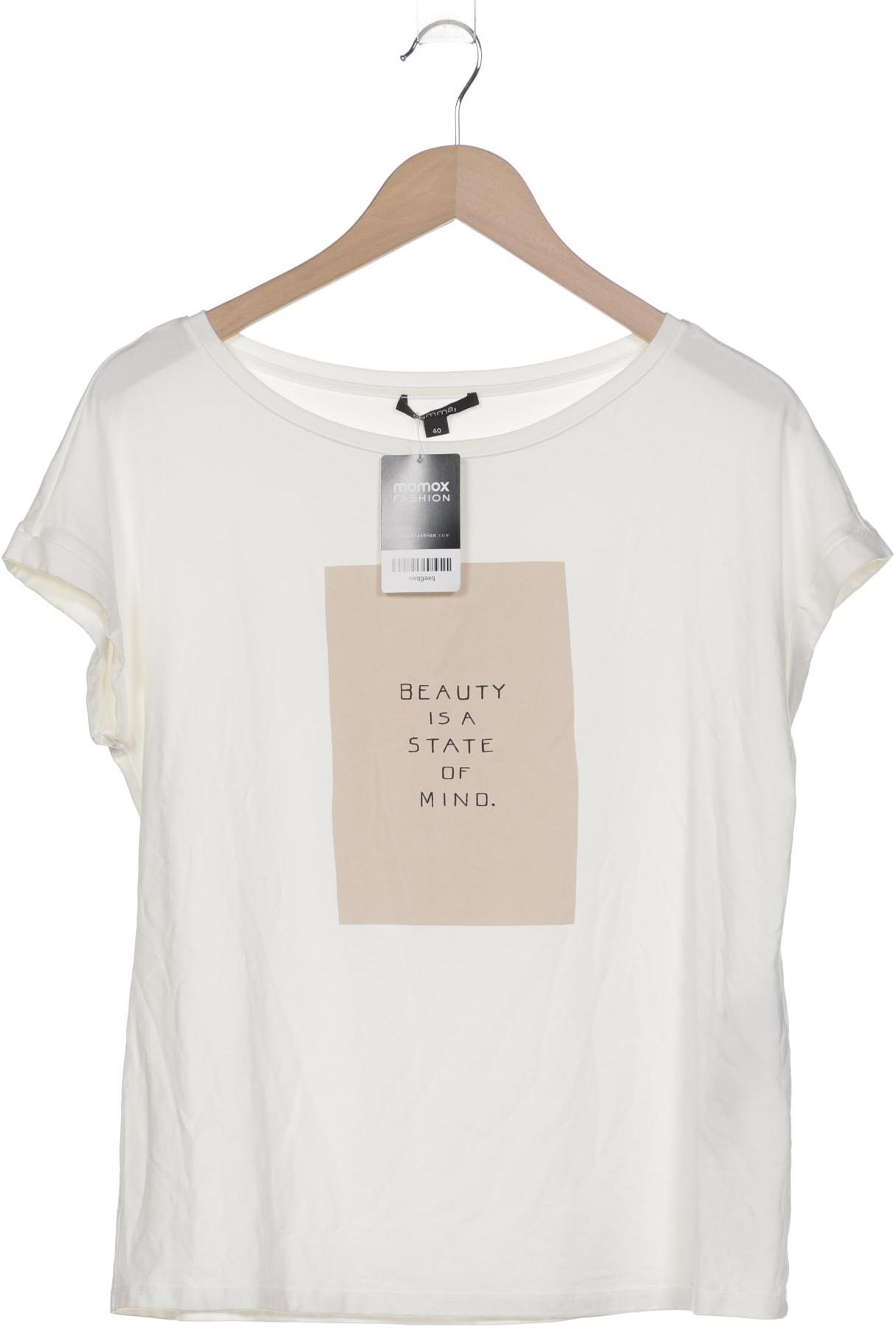 

Comma Damen T-Shirt, cremeweiß, Gr. 40
