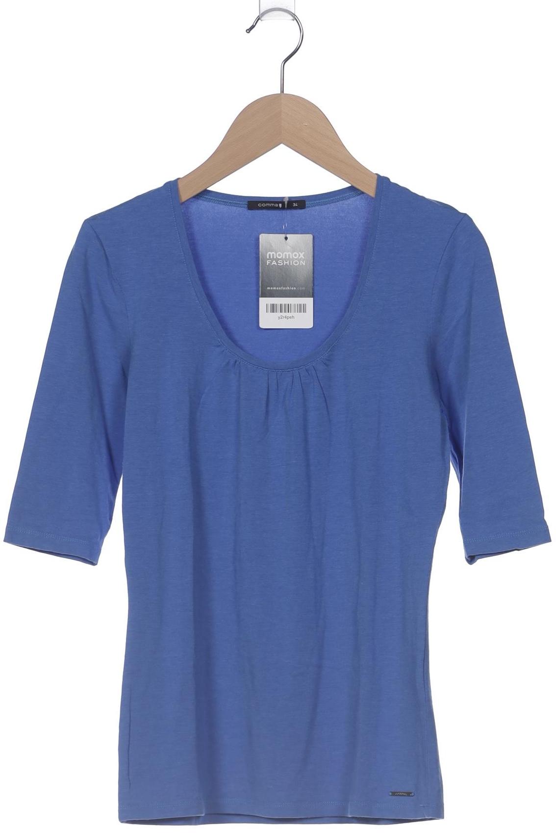 

Comma Damen T-Shirt, blau, Gr. 34