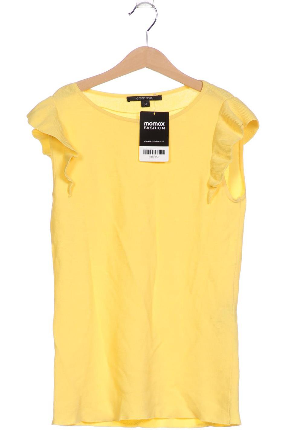 

Comma Damen T-Shirt, gelb, Gr. 32