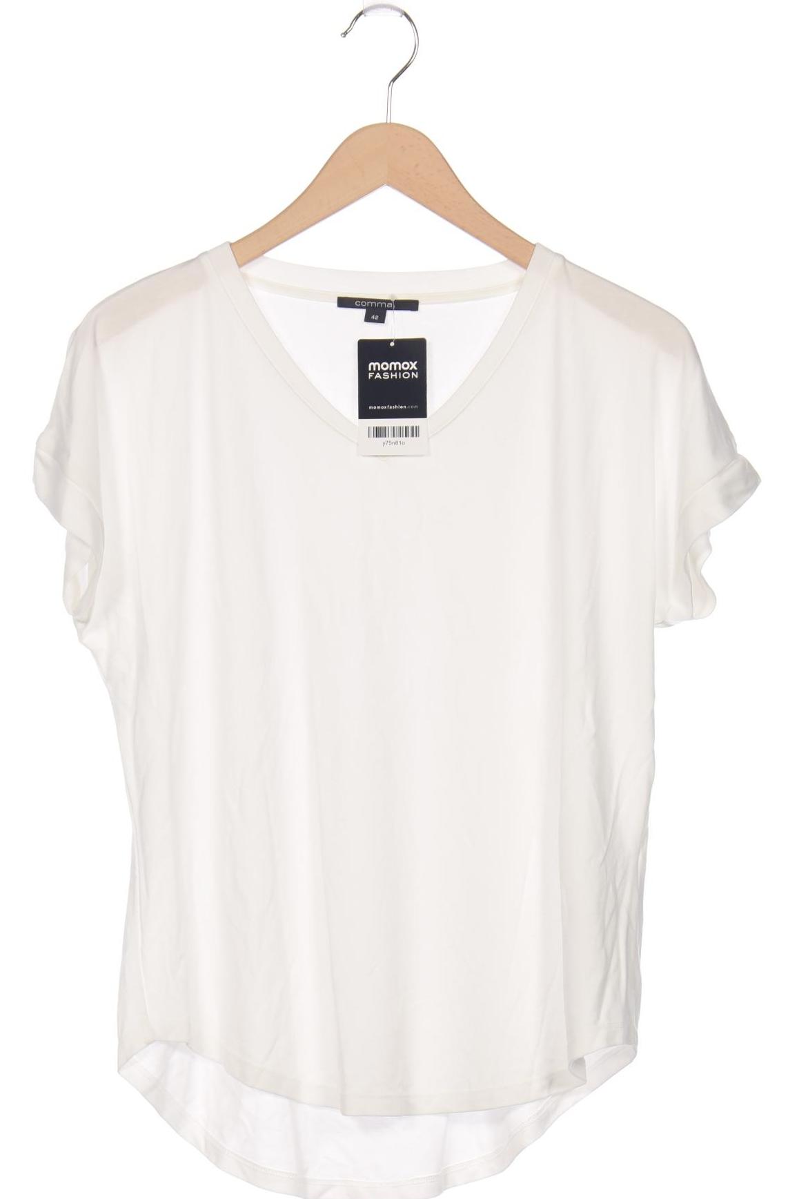 

Comma Damen T-Shirt, weiß, Gr. 42