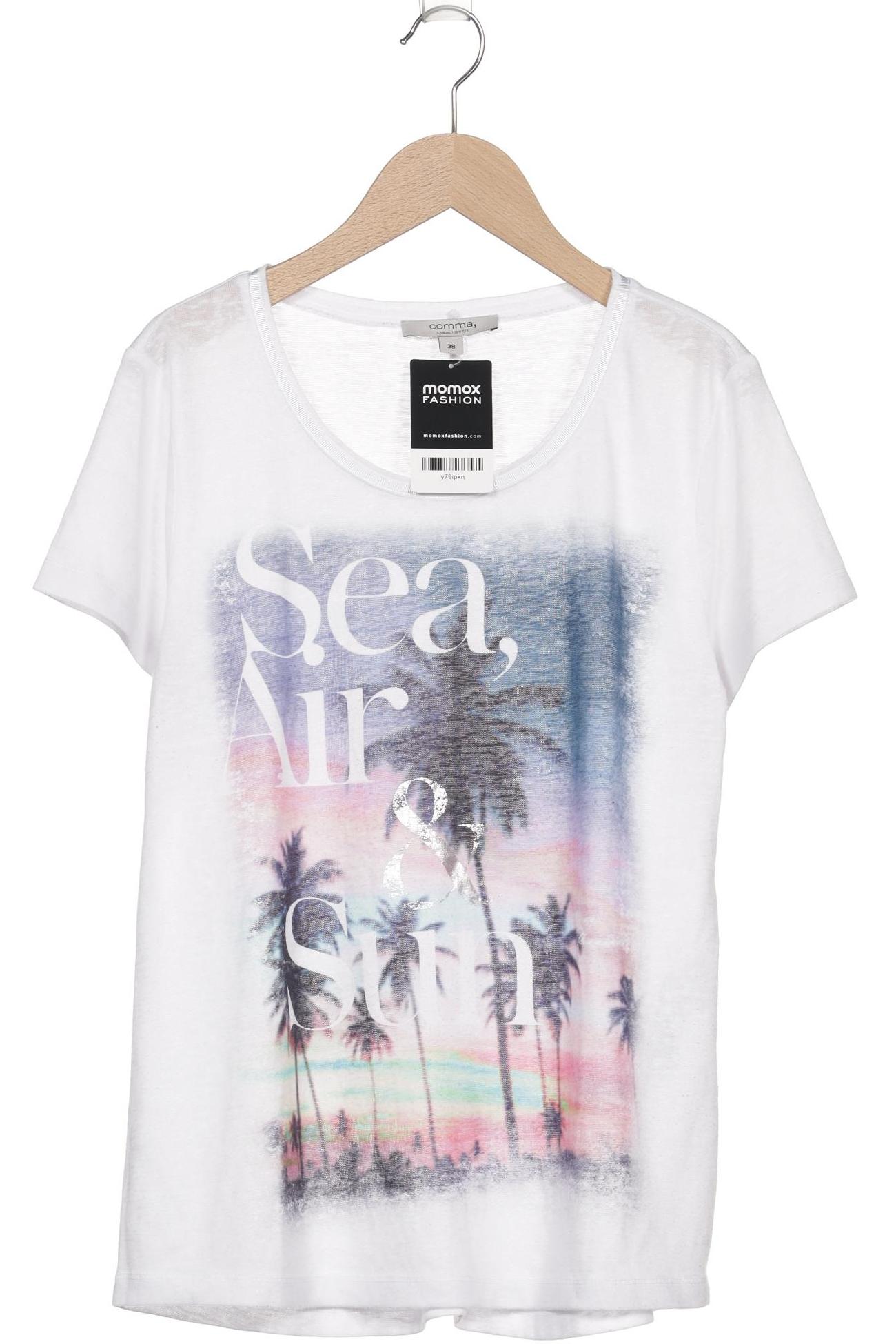 

Comma Damen T-Shirt, weiß, Gr. 38